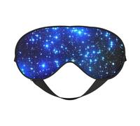 Galaxy Stars Printing All-Occasion Sleep Eye Mask with Double Sides Adjustable Strap Perfect for Shifts & Travel