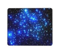 Galaxy Stars Thick Comfort Mouse Pad with Lock Edge Design, Large Non-Slip Rubber Base Desk Mat for Office
