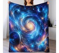 Galaxy swirl 3D print microfiber throw blanket soft fleece sofa decor | 70×80inch plush microfiber touch lightweight warmth easy care sofa bed accent travel gift modern home