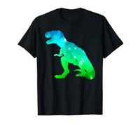 Galaxy T Rex Dinosaur Silhouette T-Shirt - Space Nebula T-Shirt