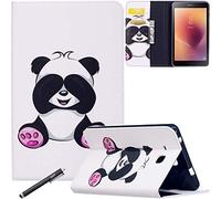 Galaxy Tab A 7.0 T280 Case, Newshine Cute Premium Flip Folio PU Leather Stand Cover with Card/Cash Holder for Samsung Galaxy Tab A 7.0-inch SM-T280/T285 2016 Release Tablet, Baby Panda