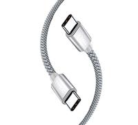 Galaxy Tab S10 FE/S10FE+/S10 Ultra/S9 FE/A9 S9 S6 Lite A9 Plus/S9 Ultra/A15 5G/S24 FE S23 FE Charger Cable Nylon Braided 1M Lead USB C Cable for Samsung Galaxy Tab S9 FE Plus (SILVER)