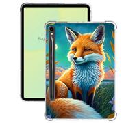 Galaxy Tab S9 FE Case 2023 Release Lightweight Ultra Slim Transparent Flexible TPU Shock Proof Clear Tablet Cover Case for Samsung Galaxy Tab S9 FE 10.9 inch - Cute Baby Fox