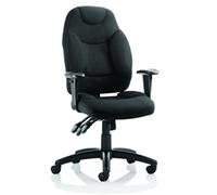 Dynamic Galaxy Task Operator Chair Black Fabric with Arms