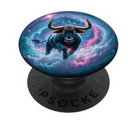 Galaxy Taurus Zodiac Artwork - Celestial Bull Power PopSockets Adhesive PopGrip