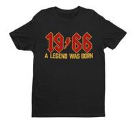 Galaxy Tees 1966 A Legend was Born T-Shirt - 60th Birthday Gift 2026 - Bold Rock Lightning Design Tee for Men & Women (UK, Alpha, M, Regular, Regular, Black)