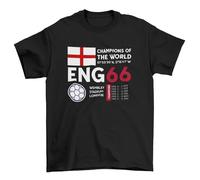Galaxy Tees England 1966 Retro Football Tee | England-inspired 1966 football artwork creates a retro supporter tee without official team or tournament claims.