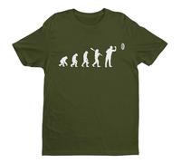 Galaxy Tees Men Evolution of The Darts Player T Shirt Short Sleeved Military Green M