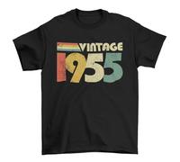 Galaxy Tees Men's 70th Birthday in 2025 T Shirt Vintage 1955 Gift Idea Novelty Present Up to 6XL Black / 2XL