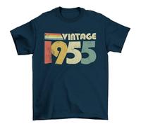 Galaxy Tees Men's 70th Birthday in 2025 T Shirt Vintage 1955 Gift Idea Novelty Present Up to 6XL Midnight Navy Blue/M