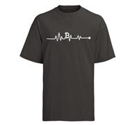 Galaxy Tees Men's Bitcoin Heartbeat ECG T-Shirt - Crypto Lover & Trader Gift Black/M