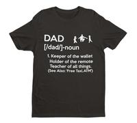 Galaxy Tees Mens DAD T Shirt Dad Dictionary Definition Short Sleeved Black L