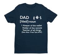 Galaxy Tees Mens DAD T Shirt Dad Dictionary Definition Short Sleeved Midnight Navy Blue XL