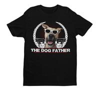 Galaxy Tees Mens Funny Dog Lover Short Sleeved T Shirt The Dogfather Black XL