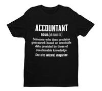 Galaxy Tees Mens Funny T Shirt Accountant Dictionary Definition Short Sleeved Black 2XL