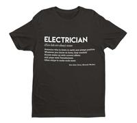 Galaxy Tees Mens Funny T Shirt Electrician Dictionary Definition Short Sleeved Black M