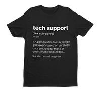 Galaxy Tees Mens Funny Tech Support T Shirt Dictionary Definition Spoof Short Sleeved Small - 6XL Black L
