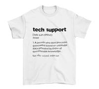 Galaxy Tees Mens Funny Tech Support T Shirt Dictionary Definition Spoof Short Sleeved Small - 6XL White 2XL