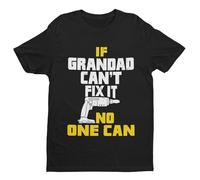 Galaxy Tees Mens If Grandad Cant Fix It No One Can Funny T Shirt Short Sleeved Black L