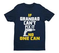 Galaxy Tees Mens If Grandad Cant Fix It No One Can Funny T Shirt Short Sleeved Midnight Navy Blue 3XL