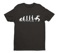 Galaxy Tees Mens The Evolution of Wrestling T Shirt Short Sleeved Black S