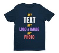 Galaxy Tees Personalised Any Design T-Shirt | Create a personalised tee using supplied text, image, logo or photo on a regular-fit crew-neck style prepared to order.