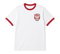 Galaxy Tees Poland-Inspired Ringer T-Shirt - White/Red - XL