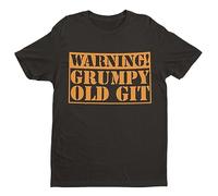 Galaxy Tees - T-Shirt - Warning Grumpy Old Git - Joke - Black - Size 5XL