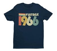 Galaxy Tees Vintage 1966 60th Birthday Tee - Midnight Navy Blue - XL