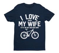 Galaxy Tees Wife Lets Me Buy Another Bike Tee - Midnight Navy Blue - L