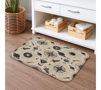 Galaxy Themed Quick Dry Bath Mat, Cosmic Space Planets Stars Non Slip Shower Mat, Universal Flannel Washable Bath Rugs for Bathroom Toilet Restroom Decorative 20x32 Inch