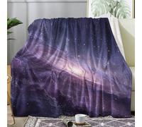 Galaxy Throw Blanket Single Size, Universe Fleece Blanket for Bed Sofa Couch, Soft Cozy Flannel, 130x150 cm, Decor & Gifts (S219)