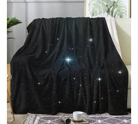 Galaxy Throw Blanket Single Size, Universe Fleece Blanket for Bed Sofa Couch, Soft Cozy Flannel, 130x150 cm, Decor & Gifts (S237)