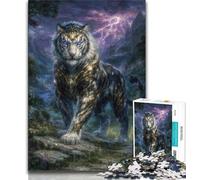 Galaxy Tiger JigsawPuzzle 1000 Pieces for Teenagers,Challenging Game And Family Play Wall Decoration Unique Birthday And Xmas Gifts (38x26cm)