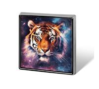 Galaxy Tiger Lapel Pin Fashion Brooch Pin Cute Button Badges Square Button Pins Enamel Pins Metal Pinback for Hat Shirt Clothing Bags Decoration