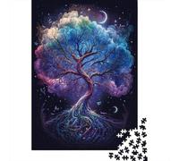 Galaxy Tree of Life Puzzle 100% Recycled Cardboard Paper Rectangular Jigsaw Puzzle for Adult Children 1000pcs (38x26cm)
