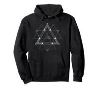 Galaxy Triangle Geometry - Spiritual Minimalist Space Art Pullover Hoodie
