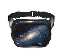 Galaxy Universe Stars Outer Space Print Waist Pack Fanny Pack Belt Bag for Men Women,Waterproof Adjustable Strap 3 Pockets for Outdoor Travel