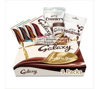 Galaxy Variety Hamper Box |Smooth Milk |Minstrels |Counters | Ripple | Cookie | Salted Caramel | Caramel | Hot Chocolate | Gift for Him and Her, Perfect for Birthday, Thank You or Celebration Gifts