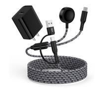 Galaxy Watch Fast Charger for Samsung Galaxy Watch 8/8 Classic/Ultra/7/FE/6/6 Classic/5 Pro/5/4/4 Classic/3/Active2/1 Charger Cable Dock, 2 in 1 25W USB C Fast Charger for Samsung S25/S24//S23/S22/A16