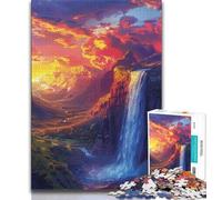 Galaxy Waterfall Landscape 1000 Pieces Jigsaw Puzzle for Adults& Teens,Challenging Game And Family Play for Is Ideal As A Gift for The Whole Family (50x75cm)