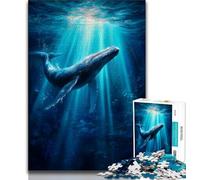 Galaxy Whale 1000 Piece Jigsaw Puzzle for Adults And Teenagers,Toys Educational Games Stress Relieving Suitable for Desktop Decoration 38x26cm