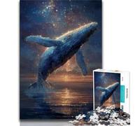 Galaxy Whale 1000 Piece Jigsaw Puzzles for Teenagers,Toys Educational Games Stress Relieving Wishlist with Santa Claus 38x26cm
