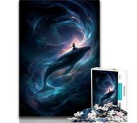 Galaxy Whale 1000 Pieces Jigsaw Puzzles for Adults And Teens,Staycation Kill Time Every Piece Is Unique - Challenging Family Fun Game 50x75cm