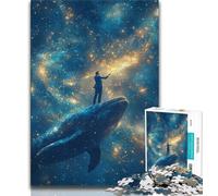 Galaxy Whale Jigsaw Puzzles for Adults 1000 Piece Puzzle,for Educational Game Challenge Toy for Is Ideal As A Gift for The Whole Family (75x50cm)