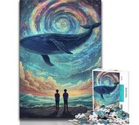 Galaxy Whale Jigsaw Puzzles for Teenagers 1000 Jigsaws,Challenging To Complete But Fun And Humorous Birthday Present,Gifts,Wall Art 50x75cm
