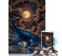 Galaxy Whale Jigsaw Puzzles for Teenagers 1000 Jigsaws,Family Game Stress Reliever Difficult Challenge Gifts for Friends And Family 38x26cm