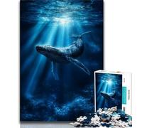 Galaxy Whale Jigsaw Puzzles for Teenagers 1000 Jigsaws,Staycation Kill Time Every Piece Is Unique - Challenging Family Fun Game 50x75cm