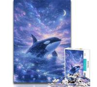 Galaxy Whale Jigsaws 1000 Pieces for Adults,Challenging To Complete But Fun And Humorous Educational Game for Birthday 50x75cm