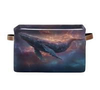 Galaxy Whale Storage Basket Storage Bin Collapsible Closet Organizing Storage Cubes for Home Cloth with Handle 1 Pack